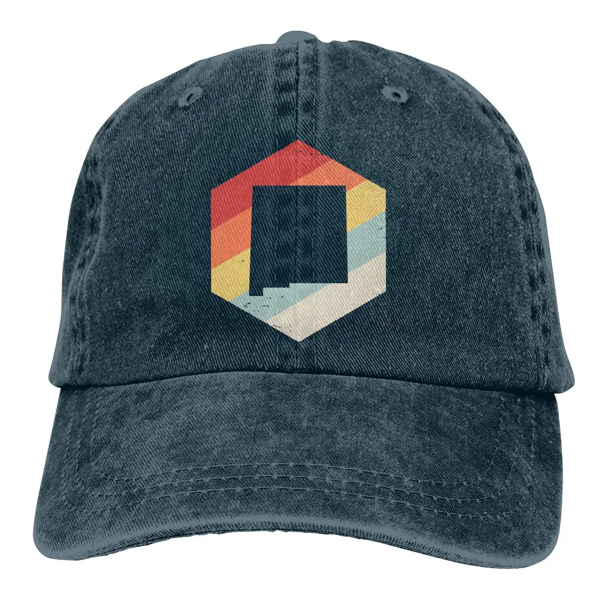 Ретро Нью-Мехико карта для мужчин и женщин регулируемые бейсболки деним Jeanet папа шляпа