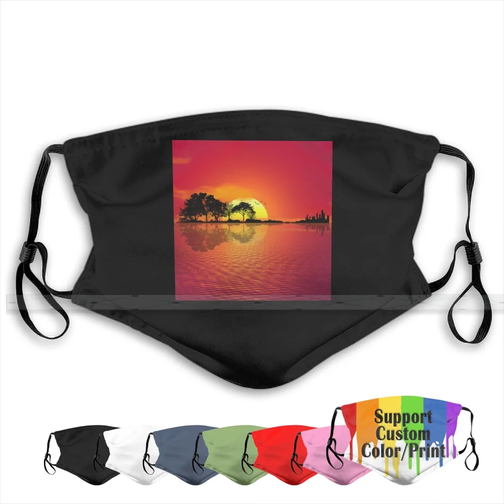 Природа гитара Sunset многоразовый уход за кожей лица маска моющиеся открытый нос