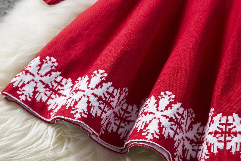 Kids Dresses For Girls Long Sleeve Deer Snowflake Print Dress New Year Costume Princess Dress Kids Christmas Clothes Vestidos (7)