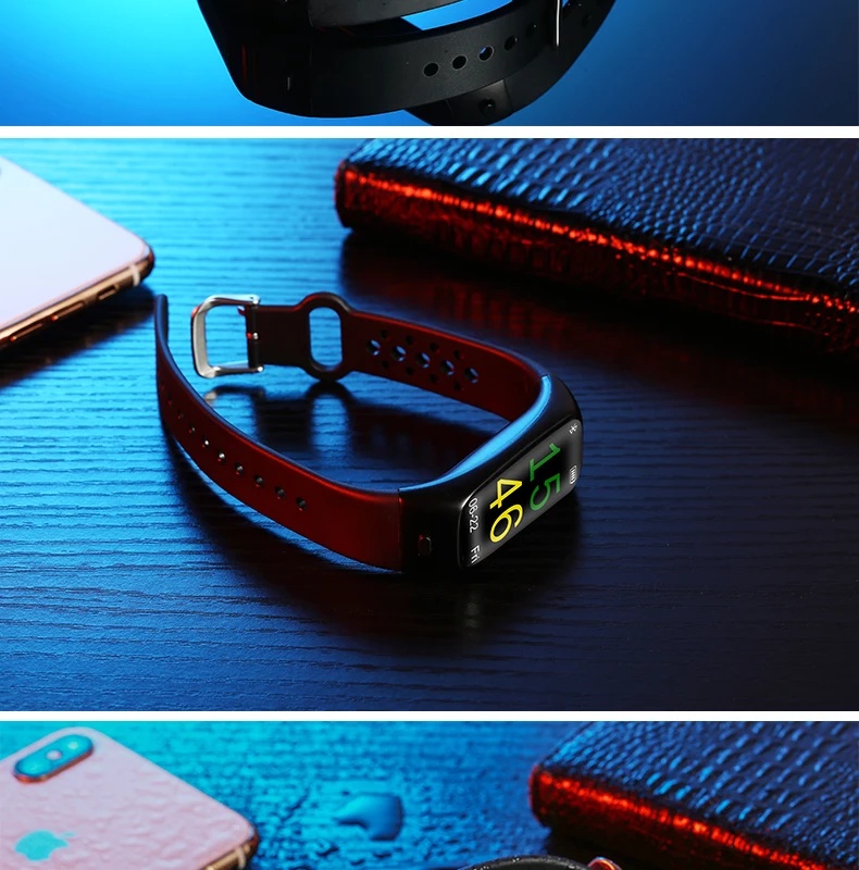 Men and women wireless Bluetooth bracelet headphones waterproof wristband support intelligent detection heart rate sports smart