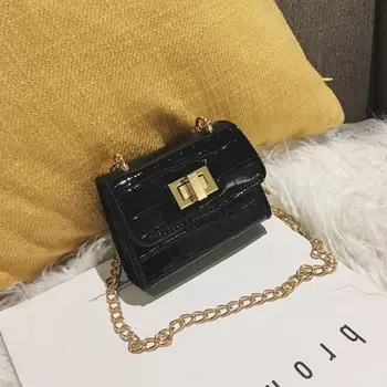 

Hot Vintage Glossy Faux Leather Metal Strap Kids Girls Mini Messenger Shoulder Bag