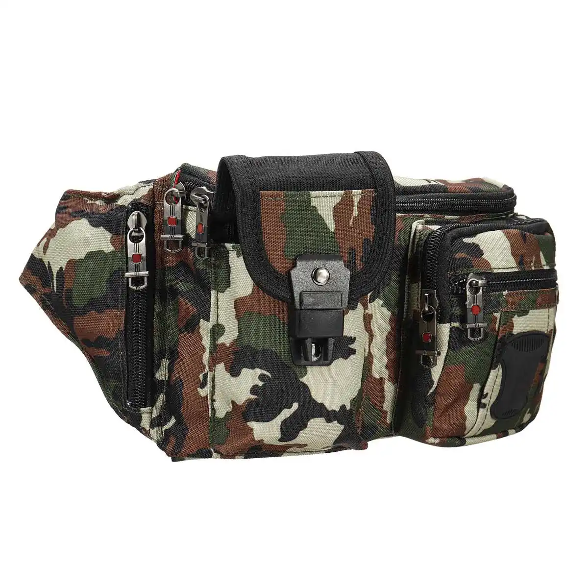 Camouflage Поясная сумка для мужчин Высококачественная камуфляжная сумка черная поясная сумка для женщин Водонепроницаемая уличная Мужская поясная сумка - Цвет: Camouflage