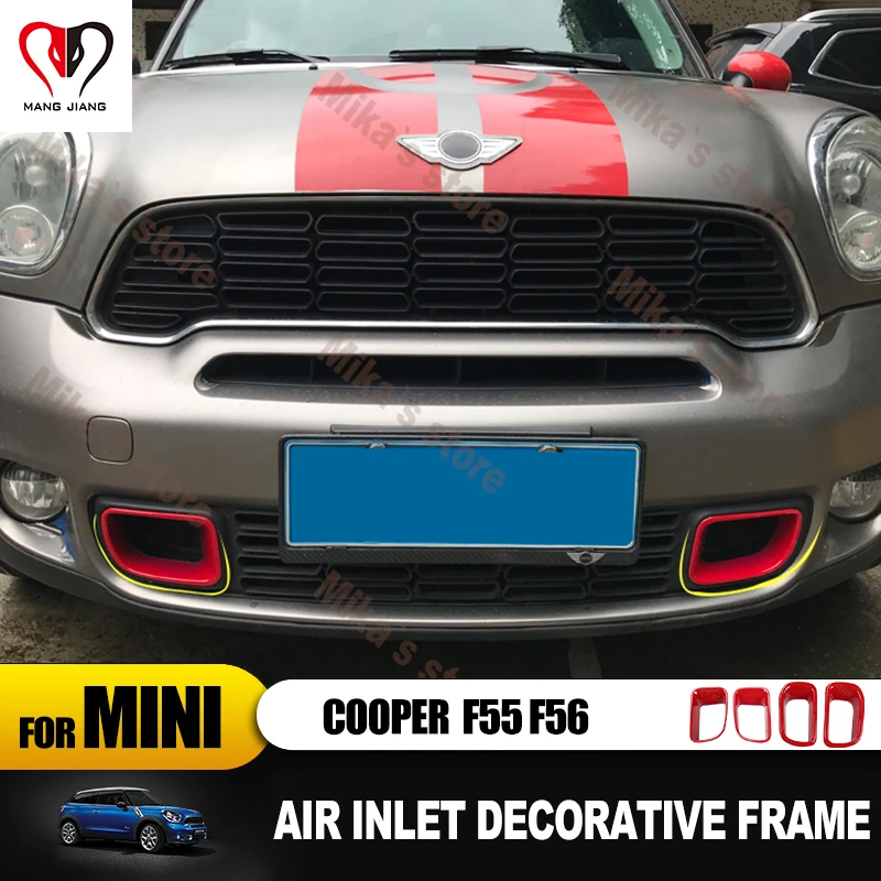 ABS материал для Mini Cooper R60 F55 F56 Автомобильная Заборная решетка воздухозаборник противотуманная фара украшение наклейка Рамка аксессуары для земляков