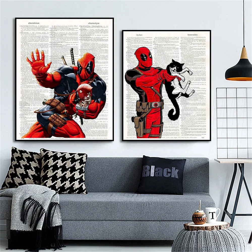 Marvel Comics Deadpool Poster | Deadpool Spiderman Comic | Comic Book  Superhero Print - Painting & Calligraphy - Aliexpress