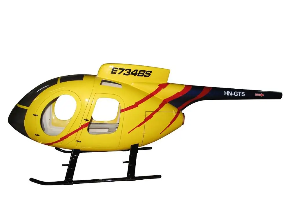 Предварительная 700 Размер fuselage для Hughes MD500E ah-6 вертолет - Цвет: Цвет: желтый