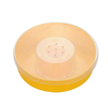 

1/2pcs Round Food Water Feeder Bee Feeding Bowl Quick Food Dish Practical Bee Feeder 21x21x5.1cm