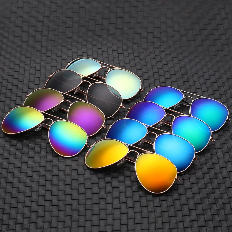 Aviator solglasögon för dam med metallbåge och uv400_voghion.com