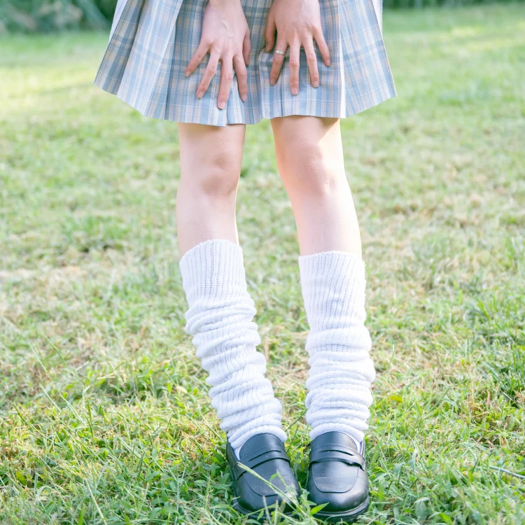 ถุงเท้านักเรียนญี่ปุ่น ถุงเท้ายาวน่ารัก ชุดคอสเพลย์นักเรียนมัธยมญี่ปุ่น Japan High School Girl