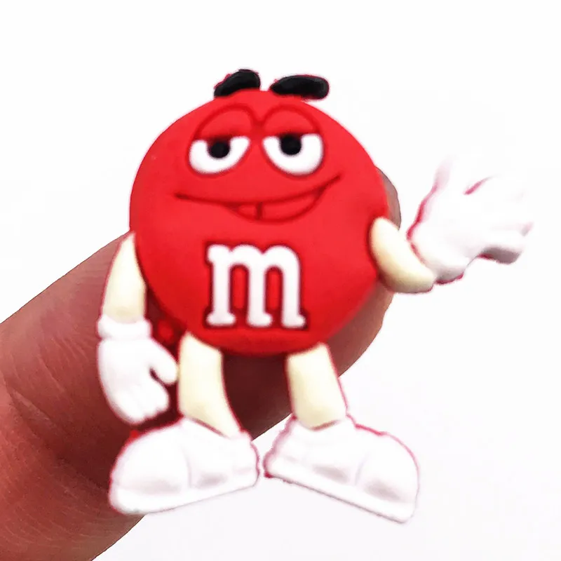 Новое поступление 1 шт. яркие Силиконовые Конфеты M & с рисунком плоская задняя