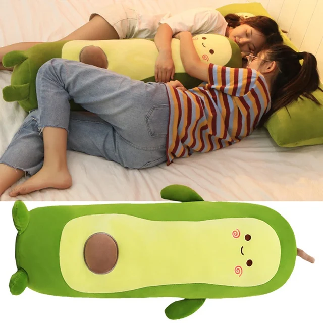 70cm Green Avocado Plush Toy Cartoon Avocado Fruit Sleeping Doll Cushions Lovely Fruit Large Pillows Home Decor Toys Kids Gifts 1