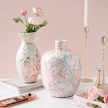 Креативный деревянный цвет в виде ракушки ваза девушка розовый цветок дома гостиная настольные украшения изысканный Рождественский подарок