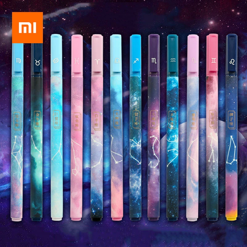 

1PC Constellation Gel Pen Kawaii Starry Gel Pen 0.5mm Smooth Writing Black Ink Neutral Pen School Office Supplies Stationery