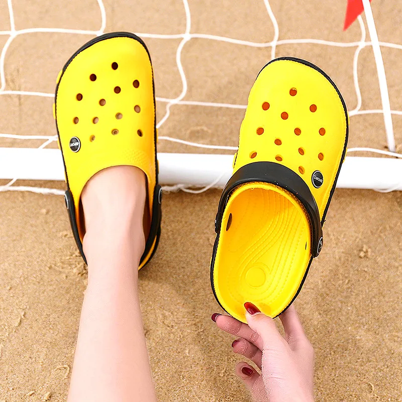Zuecos económicos De verano para Hombre, Sandalias casuales De playa De deslizamiento para exterior, zapatos De jardinería para Hombre, Unisex, gran oferta, 2021