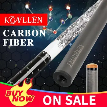 

KONLLEN J-flowers JF Star Billiard Carbon Fiber Real Inlay Pool Cue Stick Carbon Energy Technology Leather Grip Billiard Cue