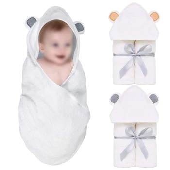 

Cute Autumn Winter Newborn Bamboo Fiber Infant Hooded Washcloth Thick Bath Toddler Cloak Water Absorbent Ultra Soft Baby Towel