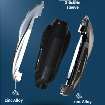 Copertura della cassa del portachiavi a distanza dell'automobile in lega di zinco per Hyundai Solaris HB20 Veloster SR IX35 Accent Elantra I30 per KIA RIO K2 K3 Sportage - Copertura della cassa del portachiavi a distanza dell automobile in lega di zinco per Hyundai