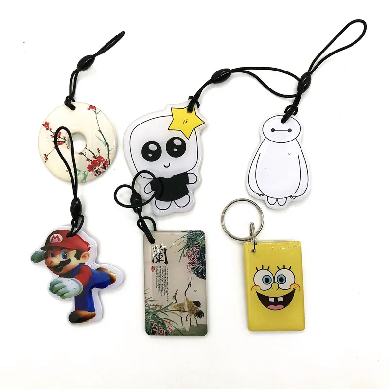 1pcs 125Khz Em4305 RFID Writable Epoxy Hang Access Control Card Door Entry Keyfob Rewritable ID Hang Tag Epoxy Waterproof Tag
