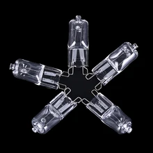 5 шт./лот, галогенная лампа G9 с регулируемой яркостью 20 Вт/40 Вт/60 Вт, 220 В, 2900 к, теплый белый, для настенной лампы, прозрачное стекло, каждая с внутренней коробкой