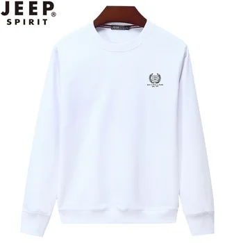 

JEEP SPIRIT New Brand Hoodies Men Casual Spring Summer Sweatshirt Men Solid Color O-neck Cotton Hip Hop Dance Streetwear Men