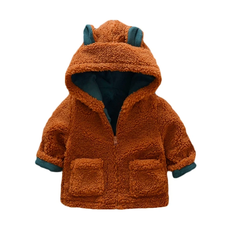 Модное детское теплое милое пальто для девочек верхняя одежда для малышей, пальто осенне-зимняя детская одежда с героями мультфильмов пальто с капюшоном От 1 до 5 лет