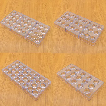 

1PC 18/24/32/36 Cavities Halfsphere Shaped Hard Polycarbonate Chocolate Mould PC Candy Pasta Tool Injection PC Cake Mold QA 253