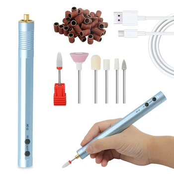 

Colorful Electric Portable Manicure Machine USB Chargeable Mini Nail Drill Pen milling machine for Grinding Gel Polish Remover