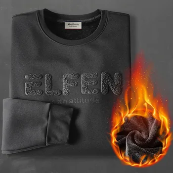 

New Men's Pullover Sweatshirt Autumn And Winter Crew neck Mink cashmere Thicken Pullover Size M-5XL