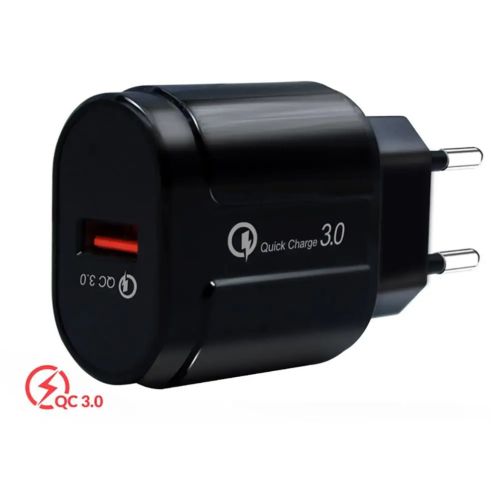 Универсальный адаптер штепсельной вилки стандарта ЕС USB3.0, быстрое зарядное устройство, дорожный адаптер для зарядки iPhone для samsung для LG для huawei#725