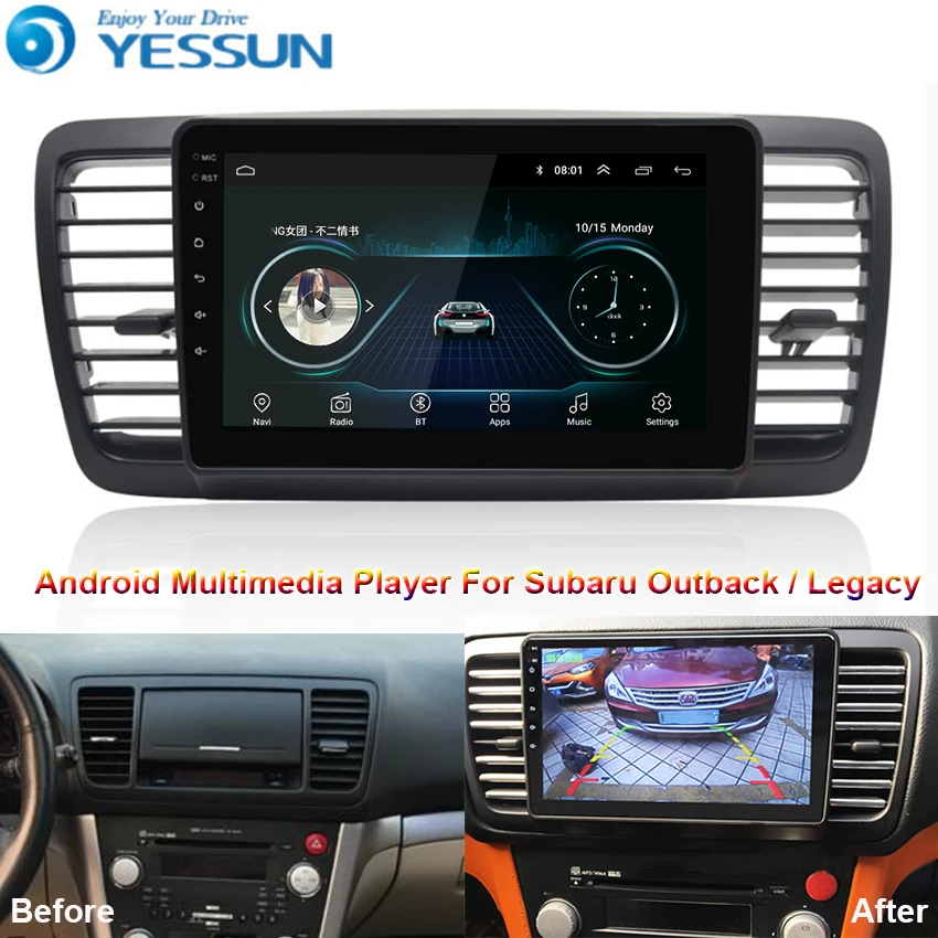 para Subaru Outback Rádio do Carro Legacy Carro Android Multimídia Player Navegação Gps Tela Grande Espelho Link 2004 2009