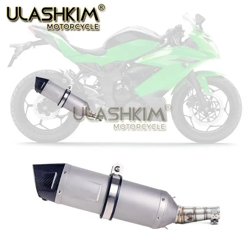 Мотоциклетная выхлопная контактная средняя труба для Kawasaki ninja250 Z250 2008- Ninja 300 2013- Ninja 250R 2008