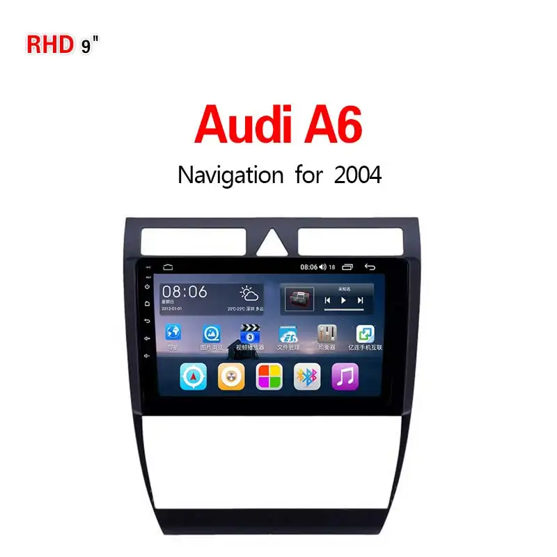 4G8core4G32G Lionet gps навигация для автомобиля Audi A6 2004 9 дюймов RA2004X - Размер экрана, дюймов: 4G8core4G32G