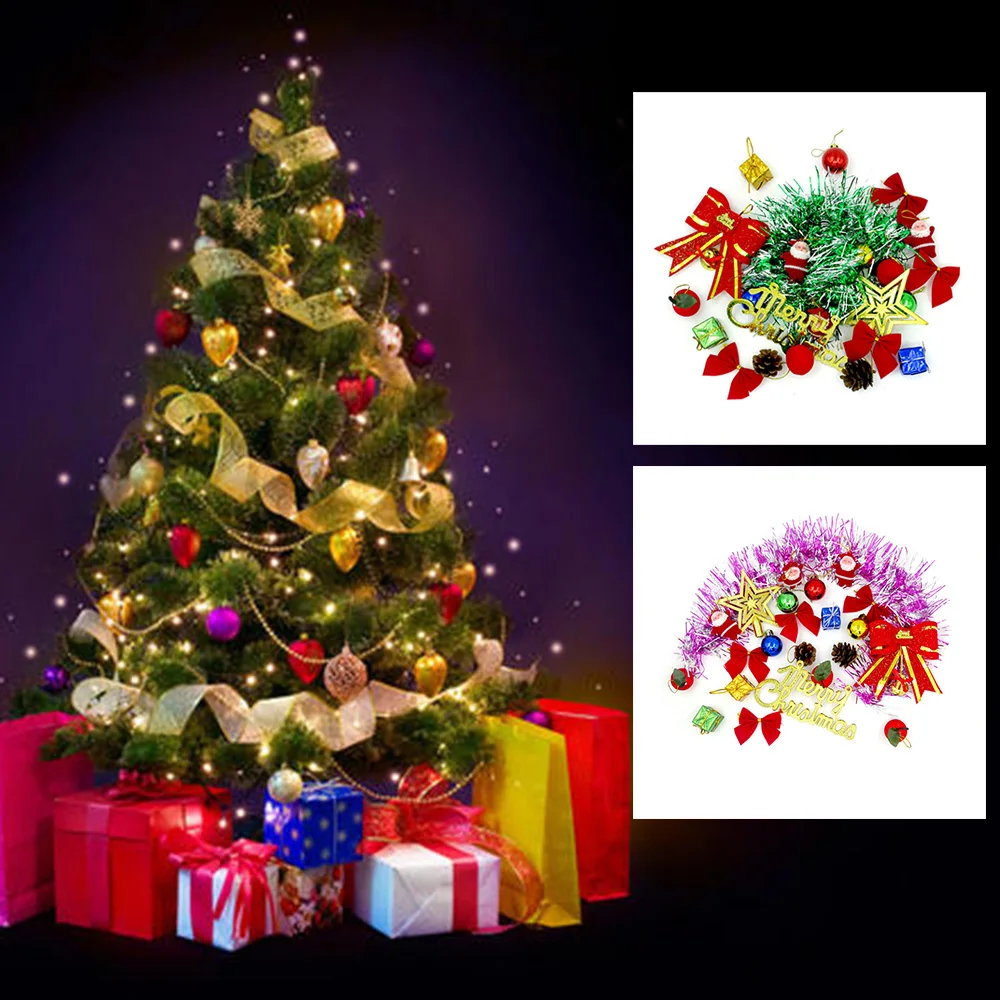 23pcs/Set Xmas Tree Pendants Package Hanging Christmas Decoration Home Ornaments