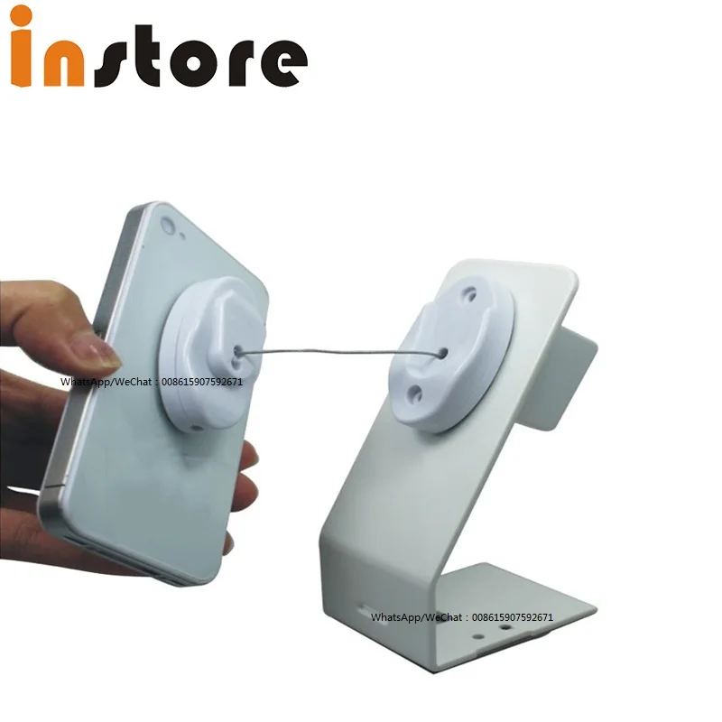 10 Pcs High Quality Mobile Anti Theft Stand Cell Phone Security Display Holder With Recoiler