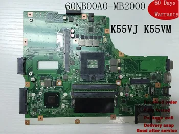 

Placa Mae For Asus K55VJ K55VM REV 2.2 A55V Laptop Motherboard HM77 60NB00A0-MB2000 Tested