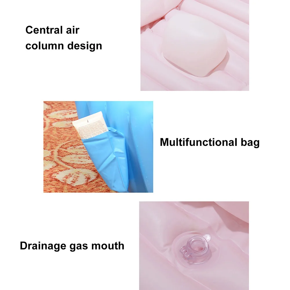 Portable Inflatable Baby Bathtub Foldable Baby Inflatable Bathtub Side Pocket Bathtubs Shower Basin Shower