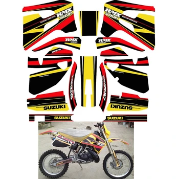 

For SUZUKI RMX250S 1989 - 1995 Graphics Decals Stickers Custom Number Name 3M Full Motorcycle Backgrounds Stickers Accessories