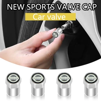 

4pcs New Car Wheel Tire Valve Caps Wheel Tire Parts Valve Stem Caps Cover For Nissans Nismo X-trail Almera Qashqai Tiida Teana