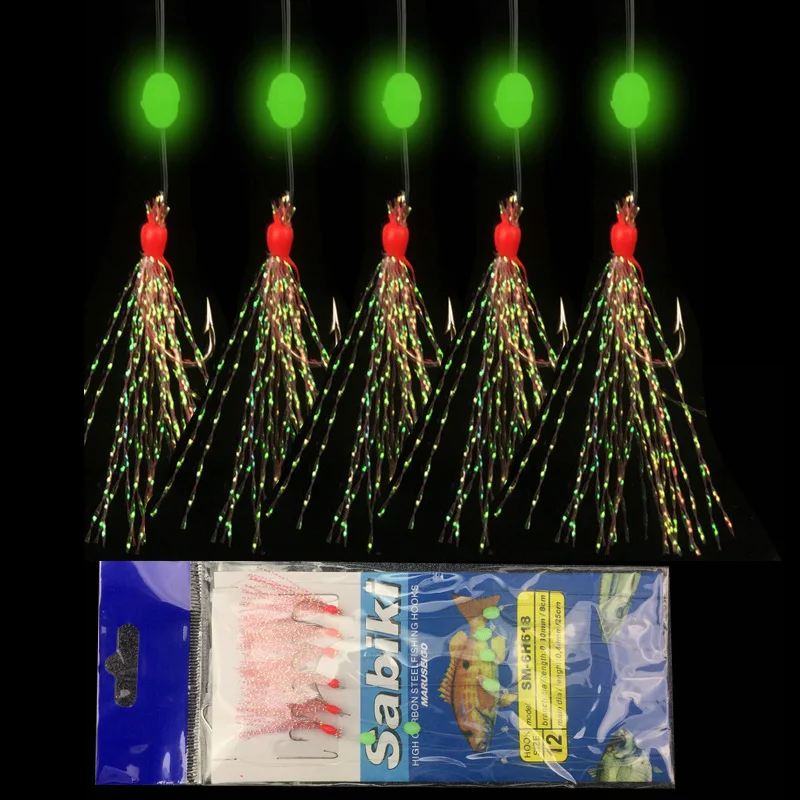 Minfishing 5 упак./лот строка Крючки Sabiki крючки для поворотные рыболовные Jig Head Спираль