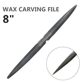 

8 Inch Carbon Steel Double Ended Flat and Half Round Wax Carving File Jewellers Tool DIY Crafts Supplies Tool Accessories