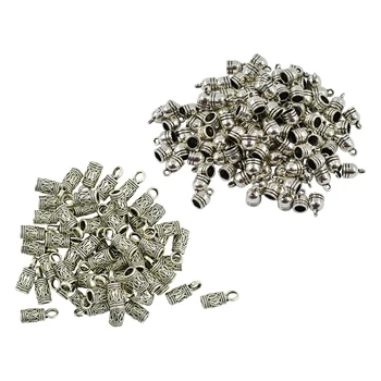 

150pcs Silver Bell Tassel End Caps Beads Stopper DIY Jewelry Making Findings