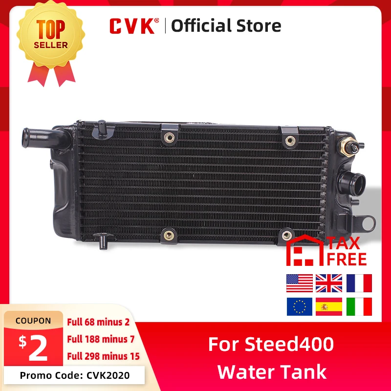 CVK алюминиевый радиатор охлаждающий резервуар для воды Honda Steed400 Steed600 XLV400 XLV600 XLV VT