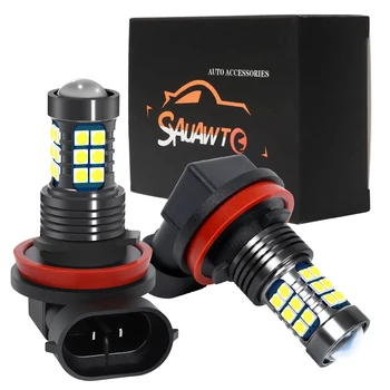 

2pcs H8 LED Fog Light Bulb Car Driving Running Light For KIA K5 2016 3030SMD 27 LEDS White Auto LED Light