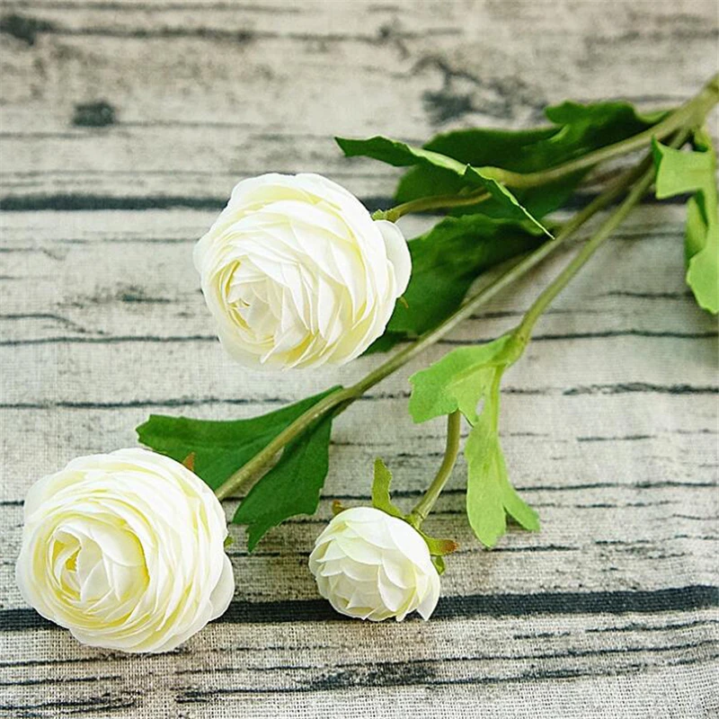 1 Шт Искусственный Ranunculus Asiaticus поддельные Цветы шелк флорес artificiales флер пион для Свадебные украшения дешевые Цветок пионы