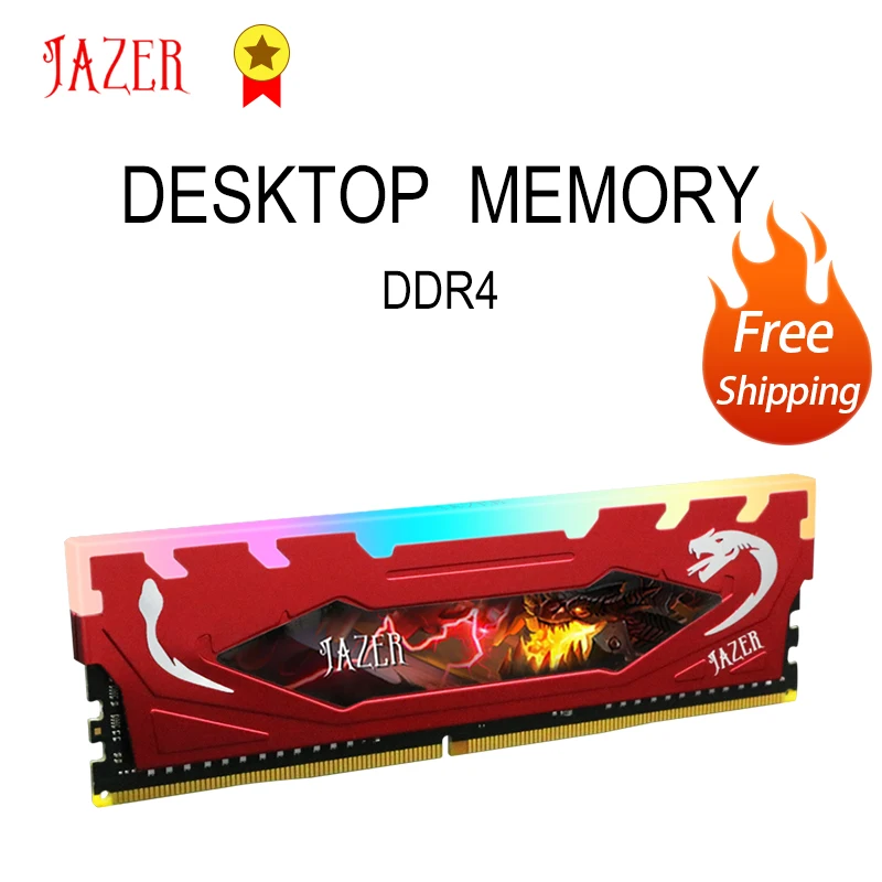 Оперативная память JAZER RGB DDR4 16 Гб (8 X2 3200 МГц) Dimm для настольного освещения Новая