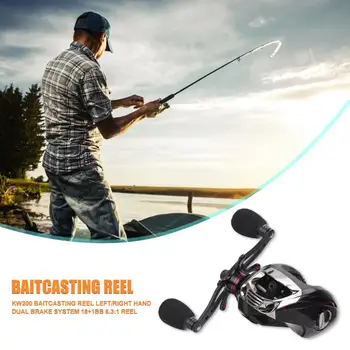 

Practical 6.3:1 Fishing Reel Tackle Left/Right Hand Bait Casting Reel Dual Magnetic Brake Reverse Stopping System Angling Supply