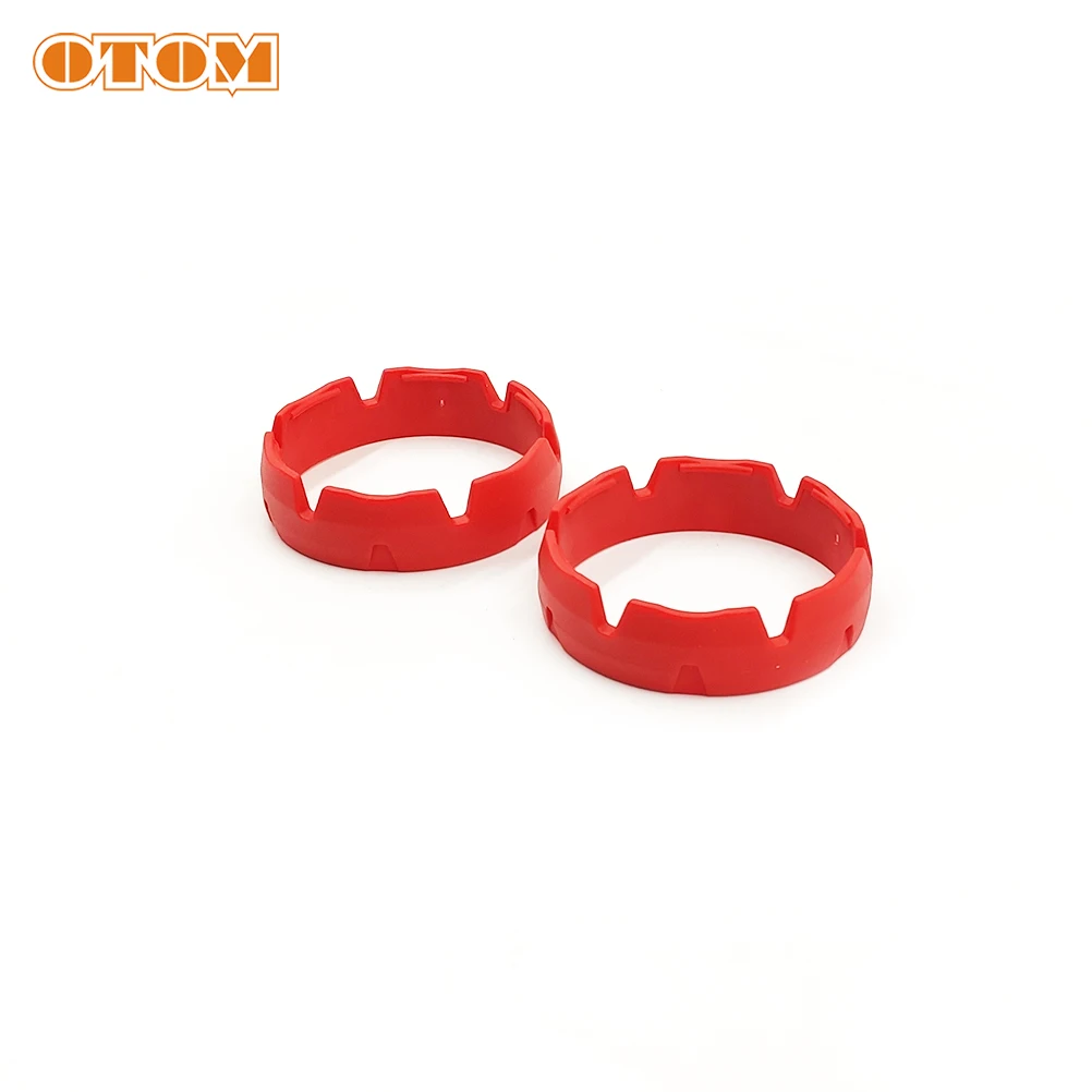 OTOM 2 색 오토바이 전방 충격 흡수 장치 내마모성 링 포크 마모 슬리브 보호 시트 포스트 클램프 KTM 용 고정 튜브 클립