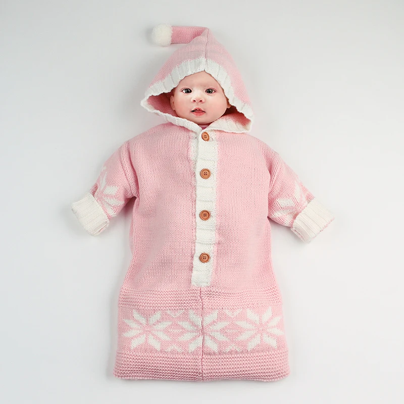 n Baby Sleeping Bag Envelope Baby Thickening Winter Velvet Knit Warm Sleeping Bag Wool Stroller Sleeping Bag (42)
