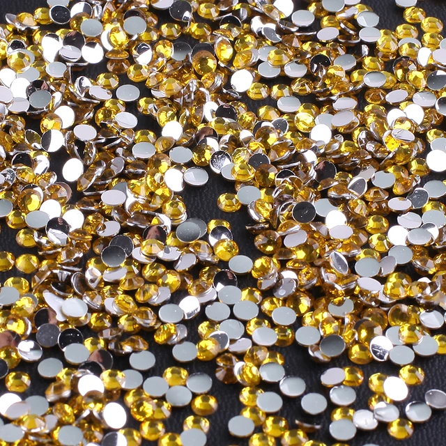 ZOTOONE Resin Flat Back Non Hotfix White Rhinestone For Clothes Decoration Stones And Crystals Strass Applique Glue On Nails Art Yellow