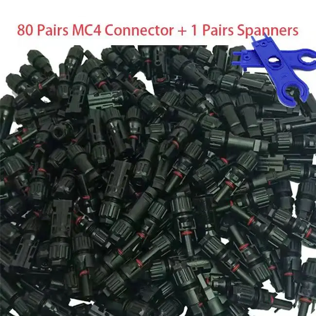 80 pairs 1 pairs 80 пар/лот, MC4 соединитель солнечной батареи MC4 соединители солнечной панели мужской и женский 30A 1000 В DC UL IP67 для солнечного кабеля - Цвет: 80 pairs 1 pairs