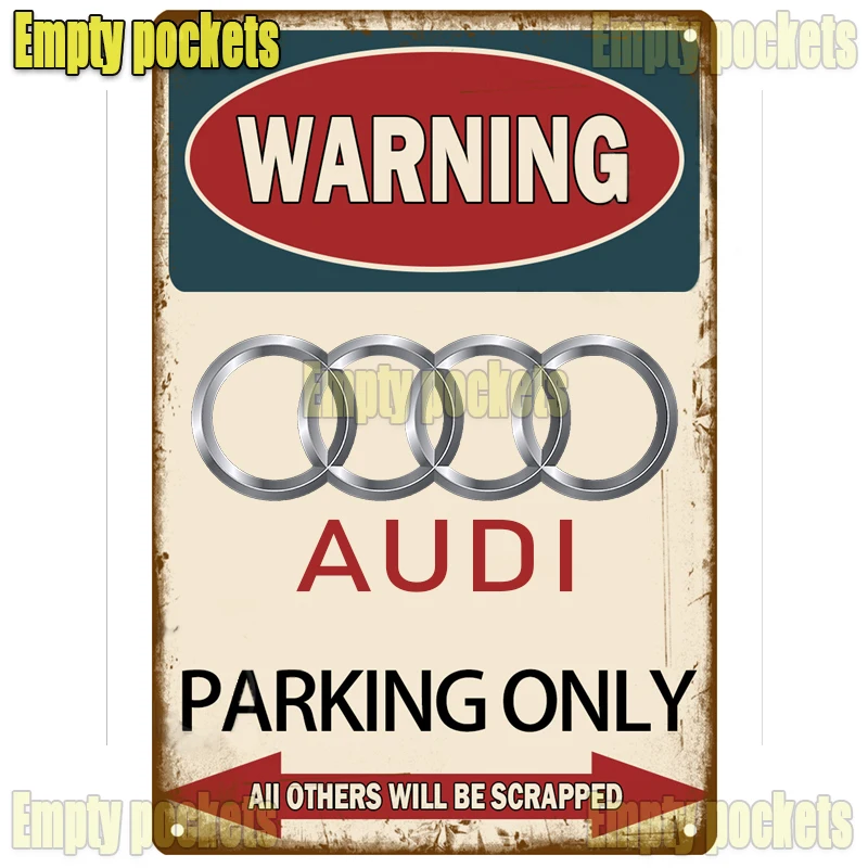 Украшение для автомобиля Audi жестяной знак потертый шик Декор дома металлическая